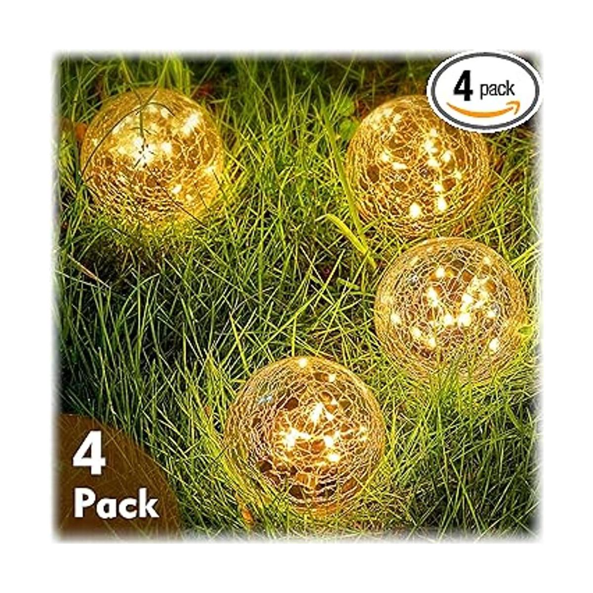 Luces solares de jardín para exteriores bola de vidrio