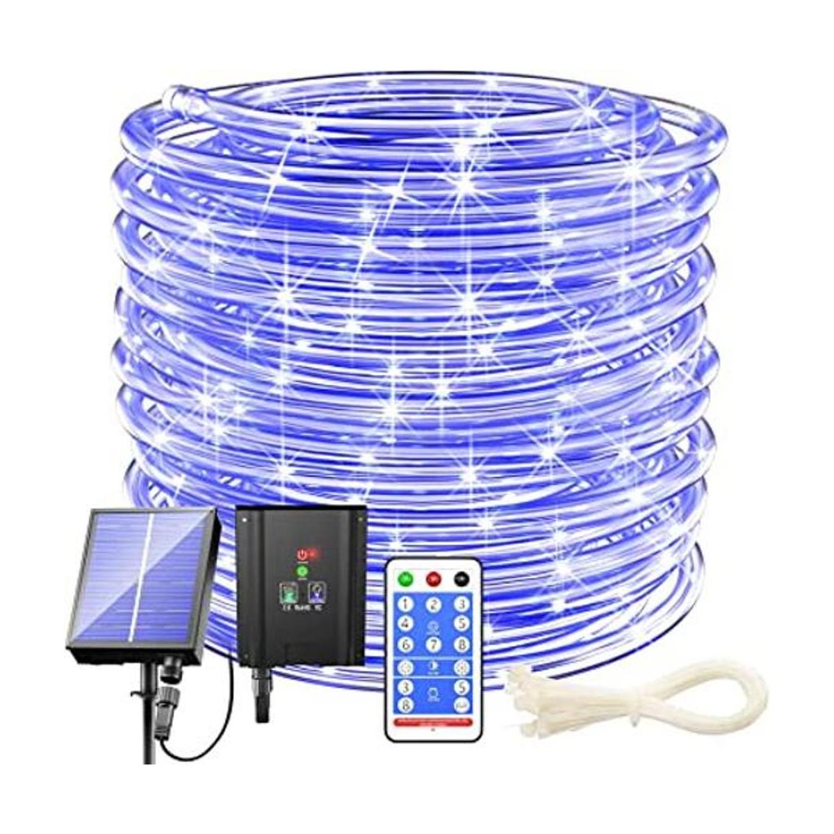 Luces solares de cuerda para exteriores impermeables