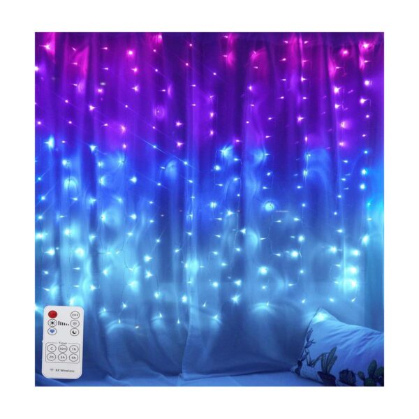 Luces de cortina púrpura rosa verde azulado azul_1