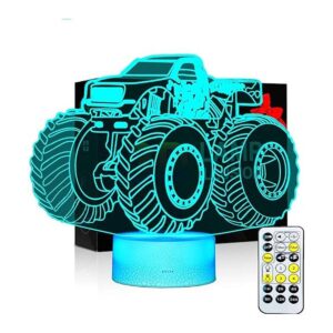 Luces de noche para niños Monster Truck 3D luz nocturna_1