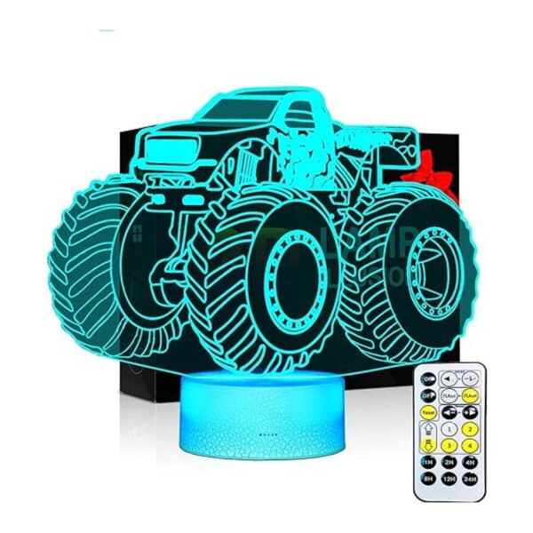Luces de noche para niños Monster Truck 3D luz nocturna_1
