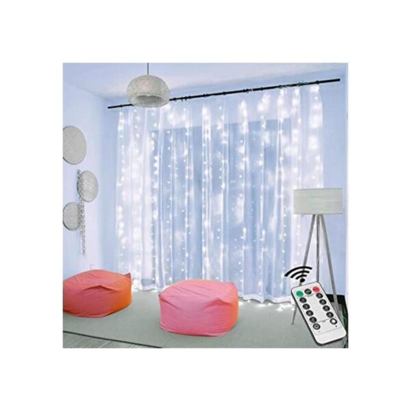 Luces LED de cortina de hadas con control remoto