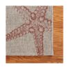 Lr Home Red Starfish Constellation Accent Alfombra Beige