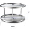 Lovotex Tabla giratoria Lazy Susan de acero inoxidable de