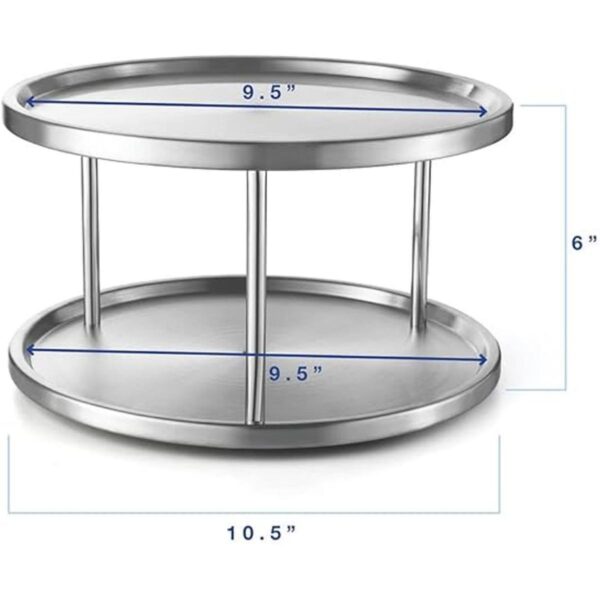 Lovotex Tabla giratoria Lazy Susan de acero inoxidable de
