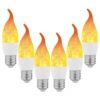 Lpraer Paquete de 6 bombillas LED E26 con efecto de llama_1