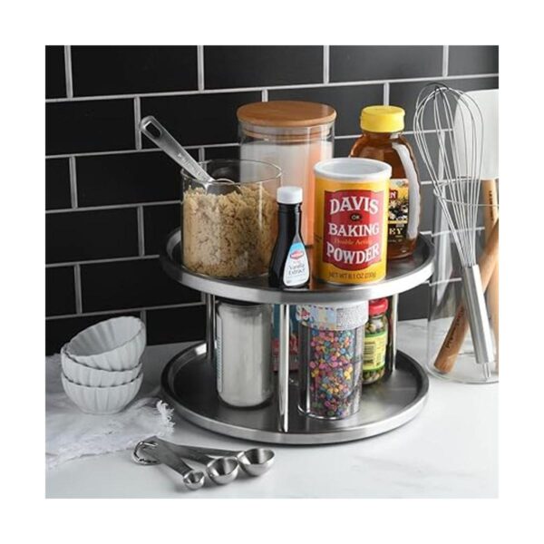 Lovotex Tabla giratoria Lazy Susan de acero inoxidable de