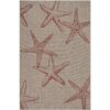 Lr Home Red Starfish Constellation Accent Alfombra Beige