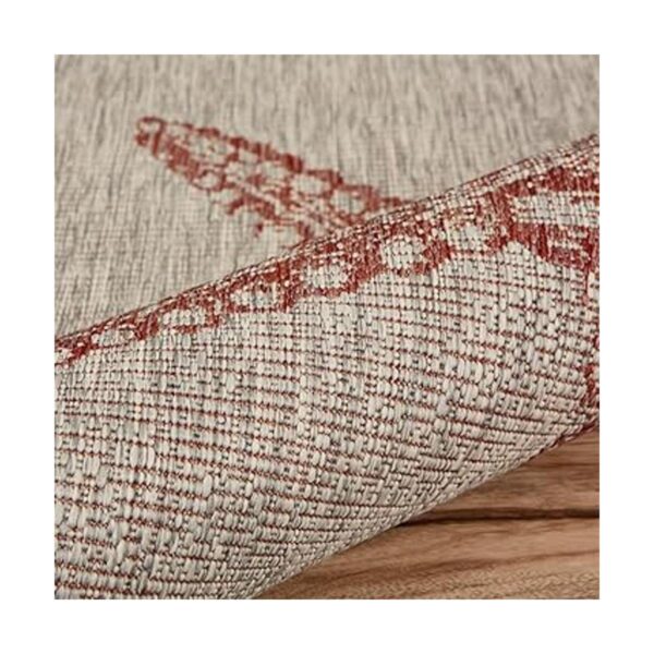 Lr Home Red Starfish Constellation Accent Alfombra Beige