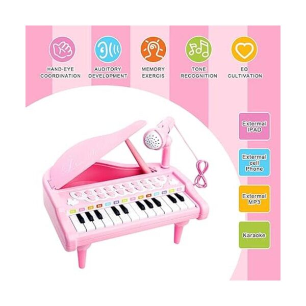 LoveMini Juguetes de piano rosa para niñas de 1 año_2