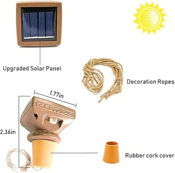 LoveNite Luces solares para botellas de vino con corcho
