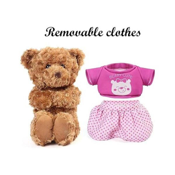 LotFancy Oso de peluche de 10 pulgadas con ropa extraíble_2