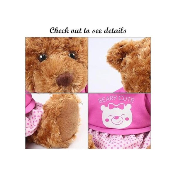 LotFancy Oso de peluche de 10 pulgadas con ropa extraíble_3