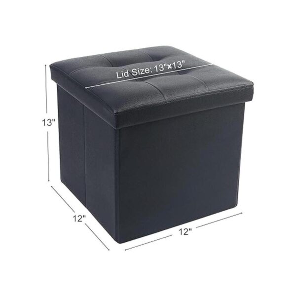 LotFancy Cubo otomano de almacenamiento taburete otomano_3