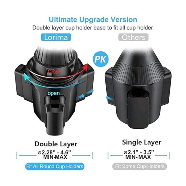 Lorima Soporte para teléfono de taza para automóvil fácil_2