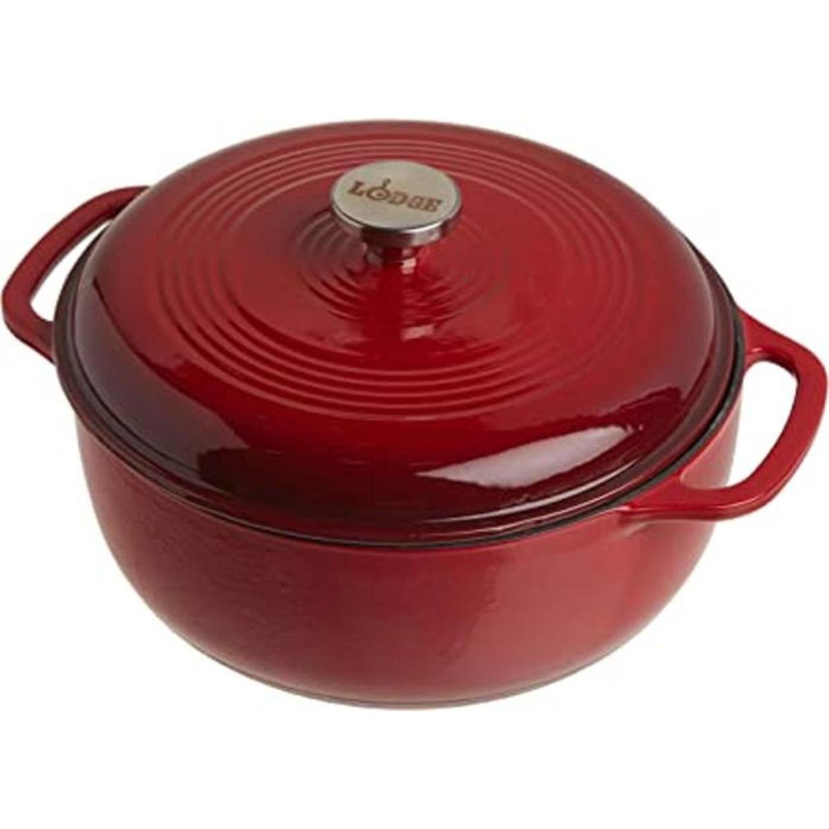 Lodge Horno holandés de hierro fundido esmaltado con pomo