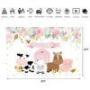 Lofaris Fondo de cumpleaños de animales de granja rosa con_4