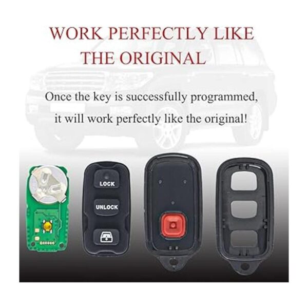 Llavero de repuesto remoto compatible con Toyota 4Runner_5