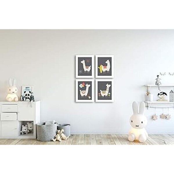 Llama Wall Decor Art Posters Juego de 4 11.3 x 14.0 in_2