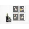Llama Wall Decor Art Posters Juego de 4 11.3 x 14.0 in_5