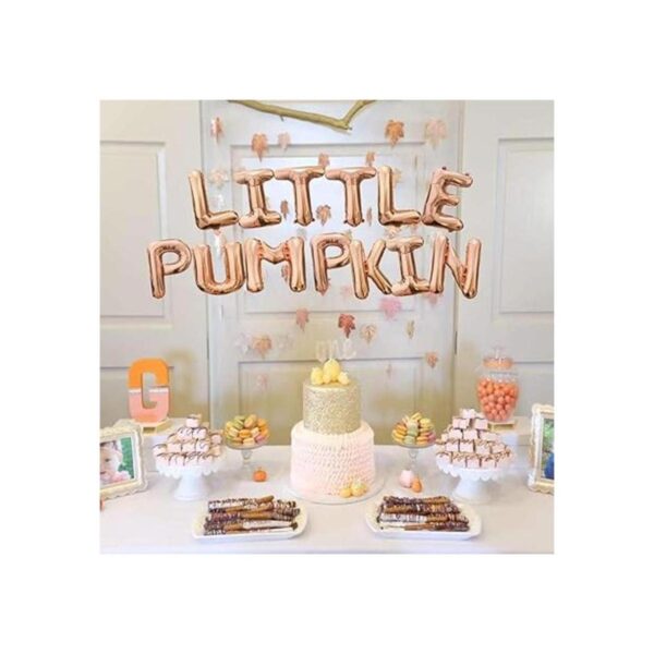 Little Pumpkin Globos de letras de 16 pulgadas pancarta_2