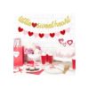 Little Sweetheart Banner Rojo Rosa Corazón Guirnaldas Oro_4