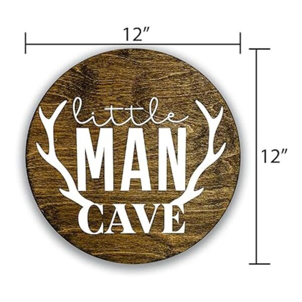 Little Man Cave letrero de pared de madera de 12 pulgadas