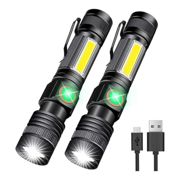 Linterna recargable por USB linterna LED magnética