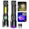 Linternas de luz negra linternas UV 3 en 1 recargables