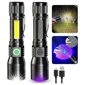 Linternas de luz negra linternas UV 3 en 1 recargables