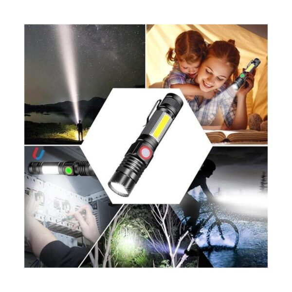 Linterna recargable por USB linterna LED magnética