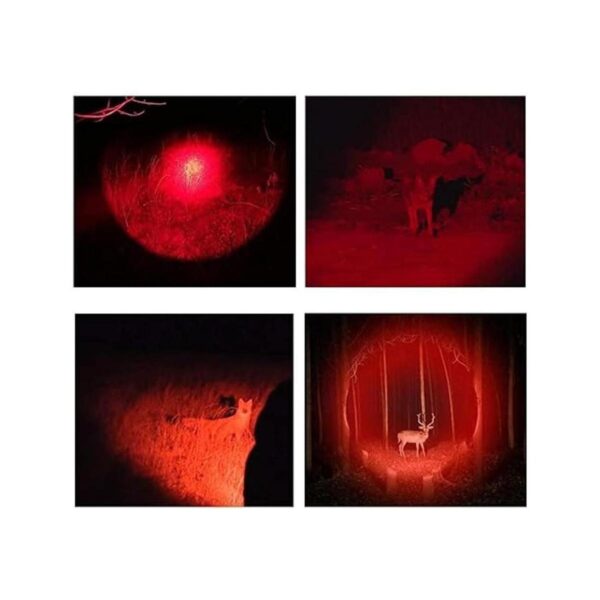 Linterna de luz roja LED de 3 modos de alta potencia para_4