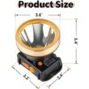 Linterna frontal LED inteligente con 2 modos de luz Coon_4