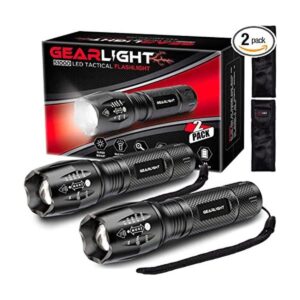 Linterna de mano LED táctica GearLight S1000 2 unidades_1