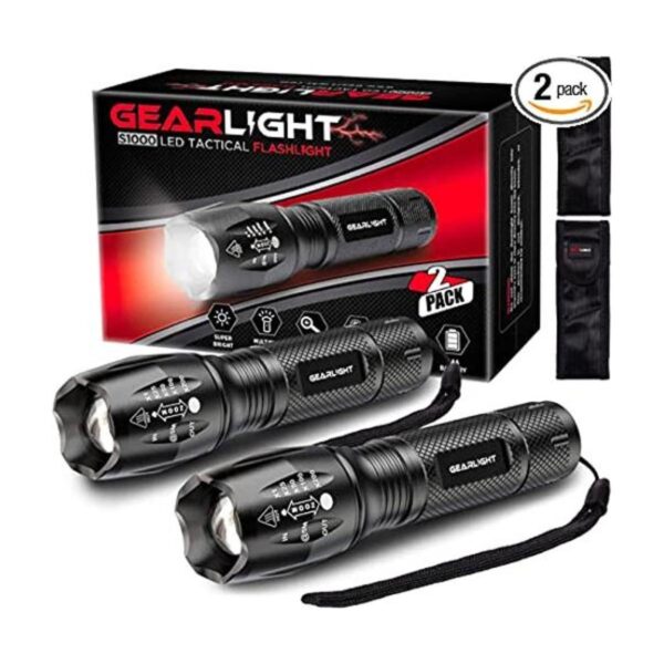 Linterna de mano LED táctica GearLight S1000 2 unidades_1