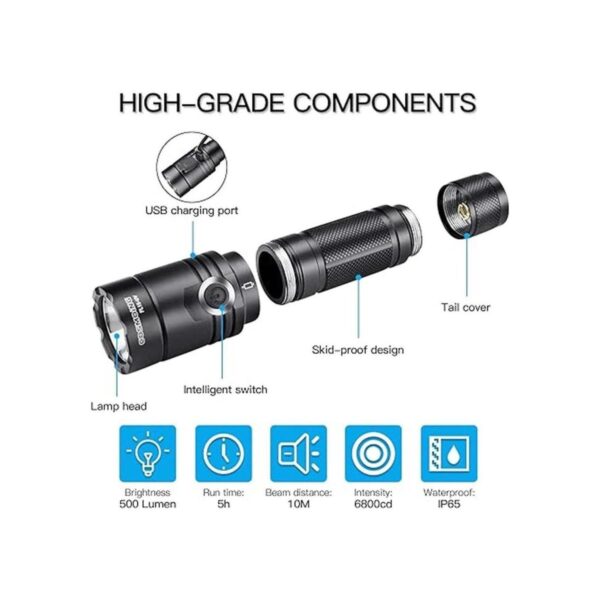 Linterna UV de 395 nm linterna recargable de luz negra_4