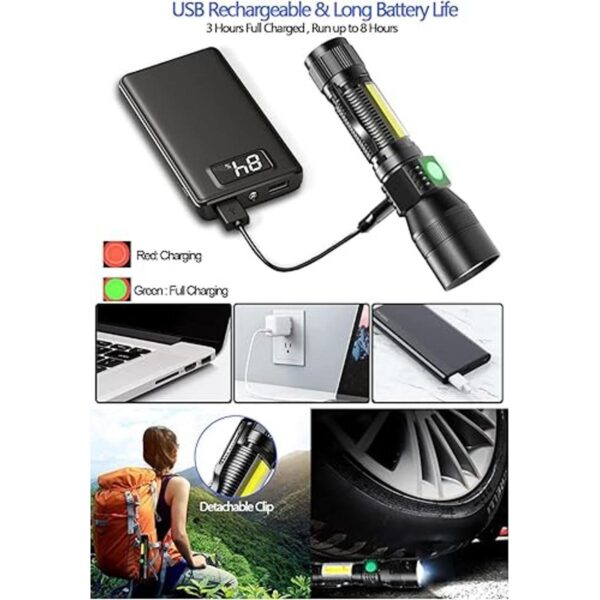 Linterna UV de luz negra recargable 3 en 1 súper_6