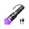 Linterna UV de 395 nm linterna recargable de luz negra_1