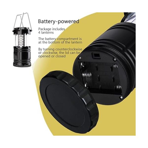 Linterna de campamento paquete de 4 luces LED ajustables_3
