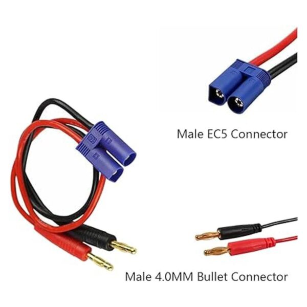 LinsyRC Paquete de 2 conectores macho EC5 a 0.157 in 0.157