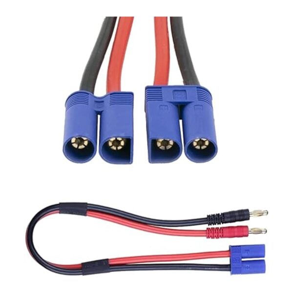 LinsyRC Paquete de 2 conectores macho EC5 a 0.157 in 0.157