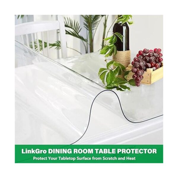 LinkGro Protector de mesa de comedor transparente de 24 x