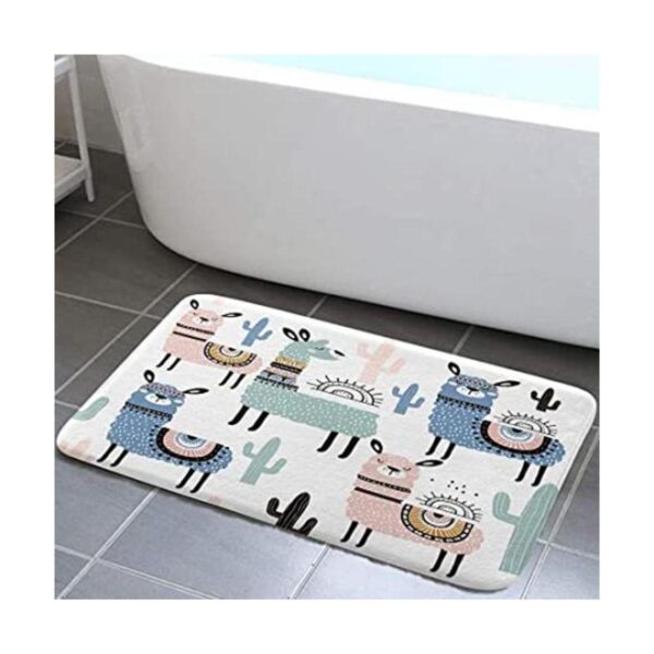 Linda alfombra de baño de alpaca de llama divertida para_1