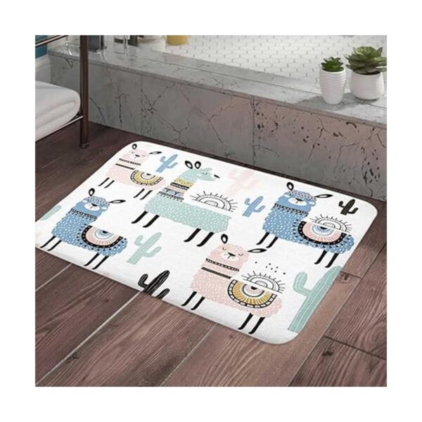 Linda alfombra de baño de alpaca de llama divertida para_5