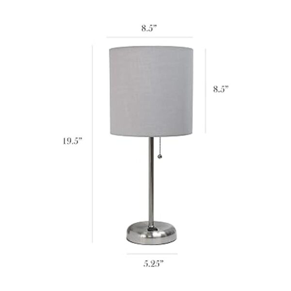 Limelights LT2024GRY Lámpara de mesa con salida de carga_2