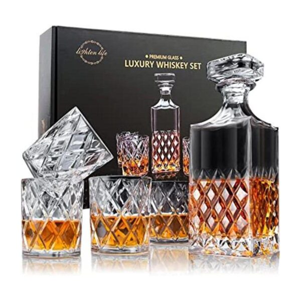 Lighten Life Juego de decantador de whisky juego de