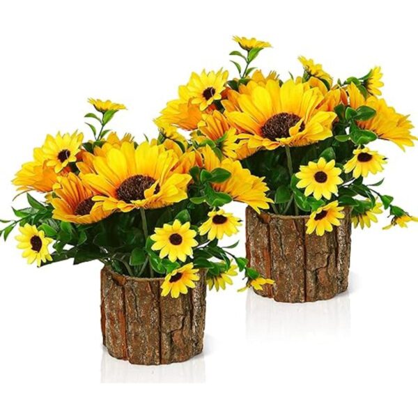 Lilithye Flores artificiales flores de girasol de seda_1