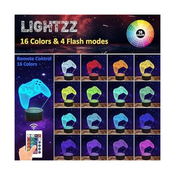Lightzz Luz nocturna de gamepad 3D lámpara de ilusión de_2