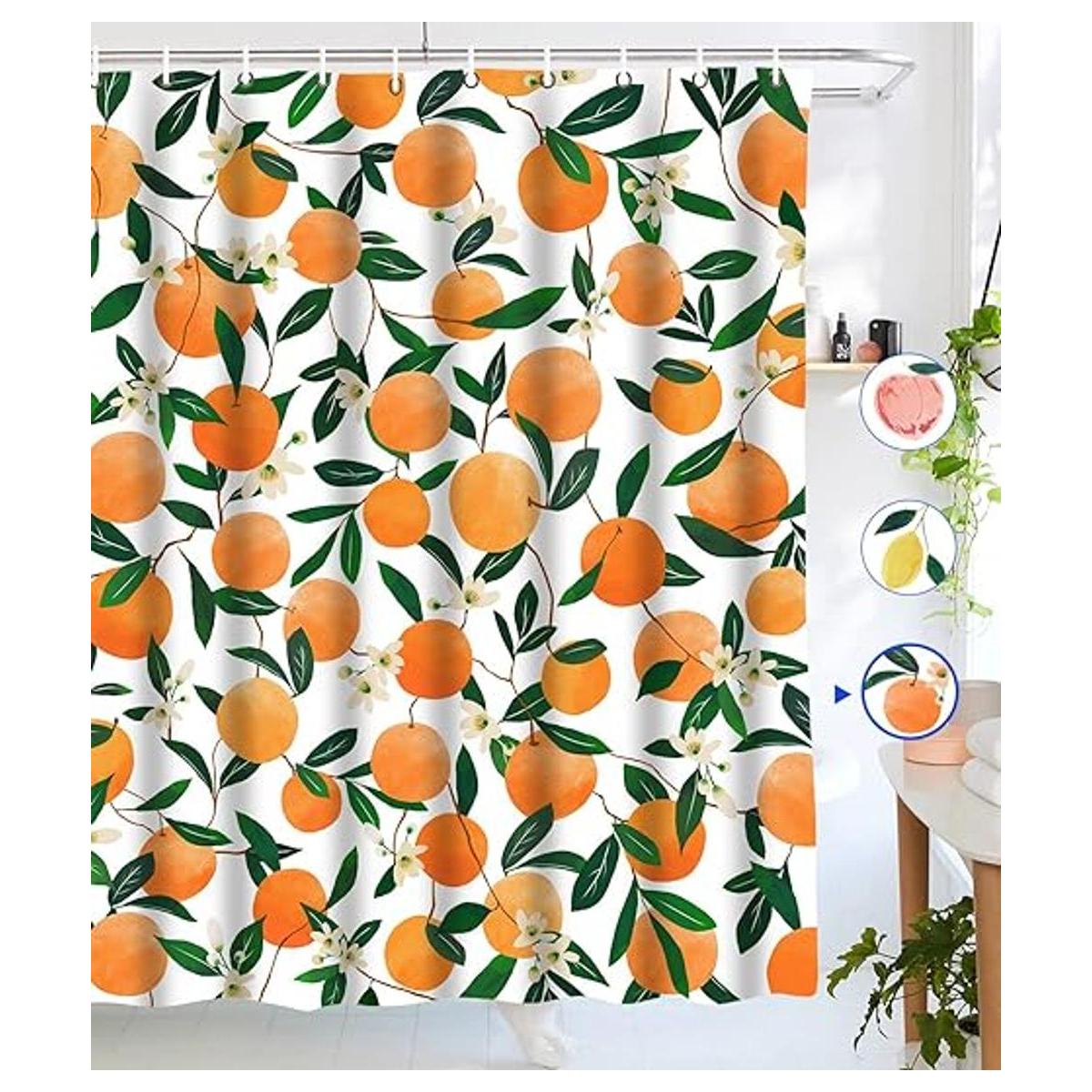 Lifeel Cortinas de ducha naranjas cortinas de ducha