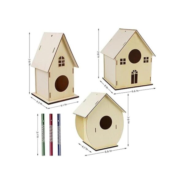 Lifynste Kit de 3 casas de pájaros para exteriores kit de_2